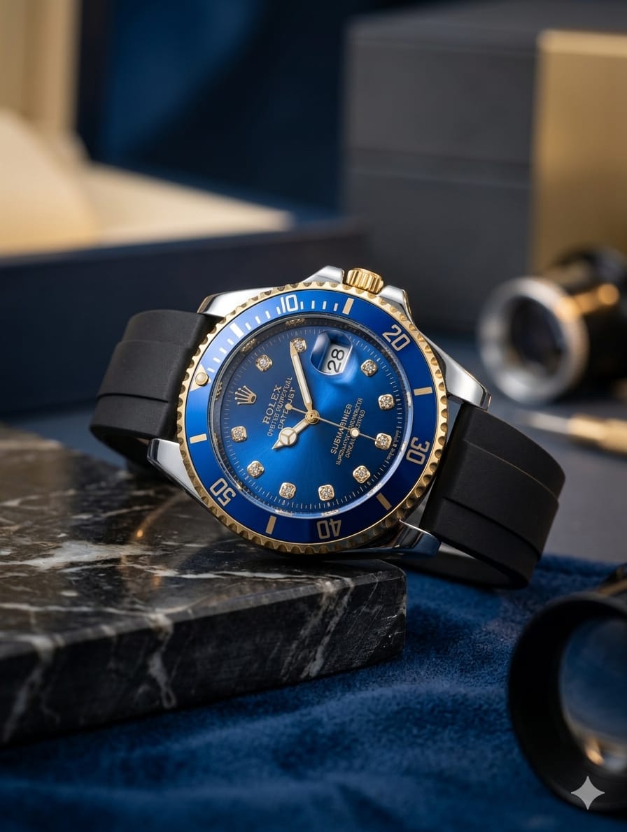 Luxury Blue Dial Diver Watch – Bold, Elegant
