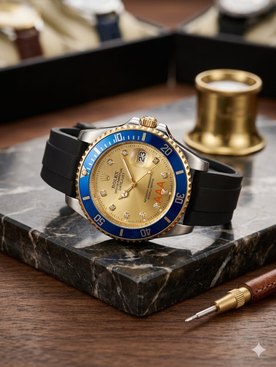 Luxury Blue Dial Diver Watch – Bold, Elegant